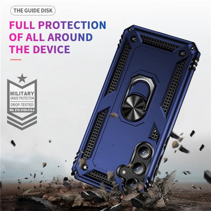 For Samsung Galaxy A55 5G Cell Phone Case Anti-scratch TPU+PC Cover with Ring Kickstand