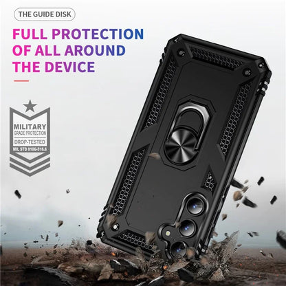 For Samsung Galaxy A55 5G Cell Phone Case Anti-scratch TPU+PC Cover with Ring Kickstand