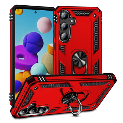 For Samsung Galaxy A55 5G Cell Phone Case Anti-scratch TPU+PC Cover with Ring Kickstand