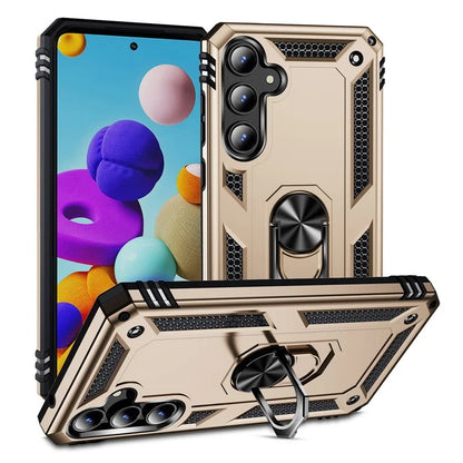 For Samsung Galaxy A55 5G Cell Phone Case Anti-scratch TPU+PC Cover with Ring Kickstand