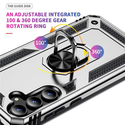 For Samsung Galaxy A55 5G Cell Phone Case Anti-scratch TPU+PC Cover with Ring Kickstand