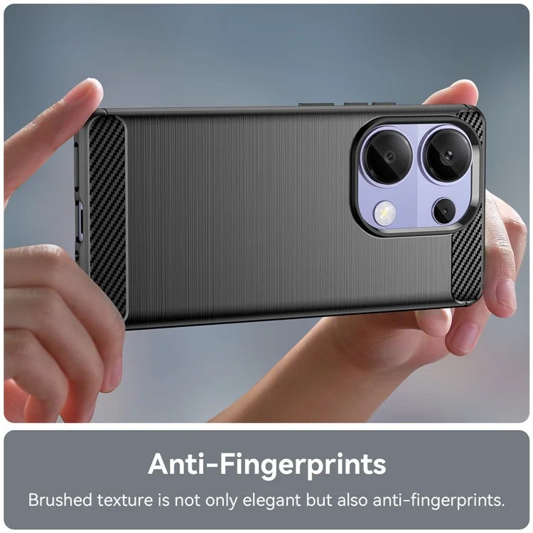 For Xiaomi Redmi Note 13 Pro 4G / Poco M6 Pro 4G Case Carbon Fiber Texture TPU Phone Cover