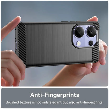 For Xiaomi Redmi Note 13 Pro 4G / Poco M6 Pro 4G Case Carbon Fiber Texture TPU Phone Cover