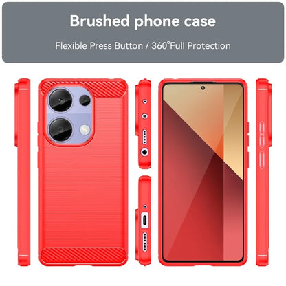 For Xiaomi Redmi Note 13 Pro 4G / Poco M6 Pro 4G Case Carbon Fiber Texture TPU Phone Cover