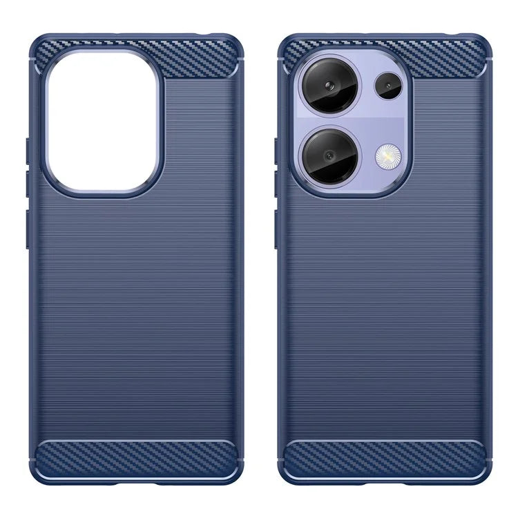 For Xiaomi Redmi Note 13 Pro 4G / Poco M6 Pro 4G Case Carbon Fiber Texture TPU Phone Cover