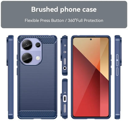 For Xiaomi Redmi Note 13 Pro 4G / Poco M6 Pro 4G Case Carbon Fiber Texture TPU Phone Cover