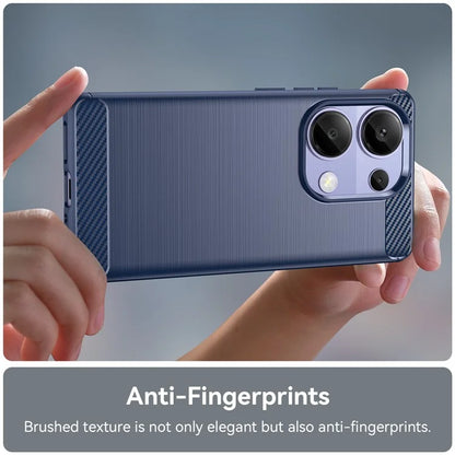 For Xiaomi Redmi Note 13 Pro 4G / Poco M6 Pro 4G Case Carbon Fiber Texture TPU Phone Cover