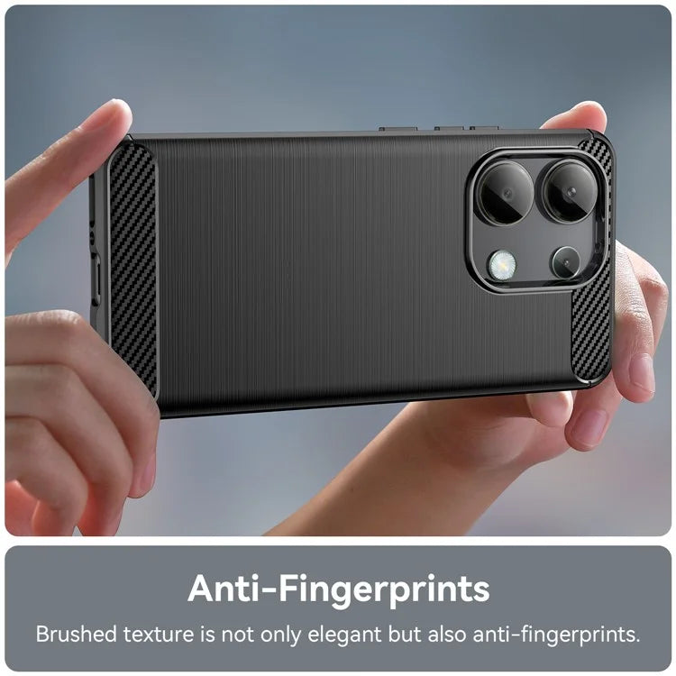 For Xiaomi Redmi Note 13 4G TPU Case Carbon Fiber Texture Mobile Phone Cover