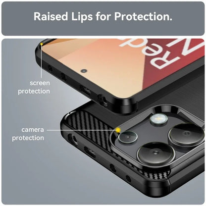 For Xiaomi Redmi Note 13 4G TPU Case Carbon Fiber Texture Mobile Phone Cover
