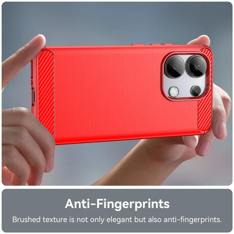 For Xiaomi Redmi Note 13 4G TPU Case Carbon Fiber Texture Mobile Phone Cover