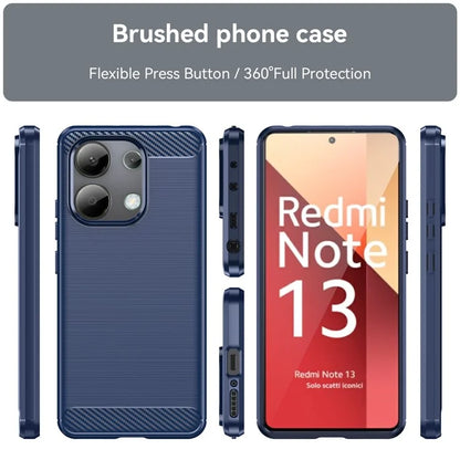 For Xiaomi Redmi Note 13 4G TPU Case Carbon Fiber Texture Mobile Phone Cover