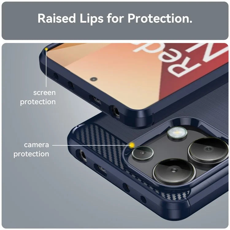 For Xiaomi Redmi Note 13 4G TPU Case Carbon Fiber Texture Mobile Phone Cover