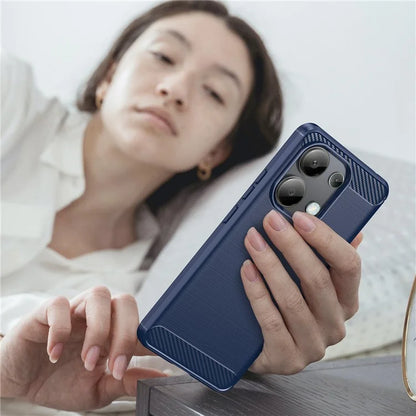 For Xiaomi Redmi Note 13 4G TPU Case Carbon Fiber Texture Mobile Phone Cover