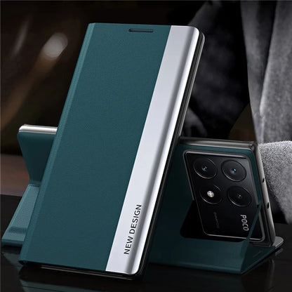 For Xiaomi Poco X6 Pro 5G / Redmi K70E 5G Case Electroplating Foldable Stand Phone Cover