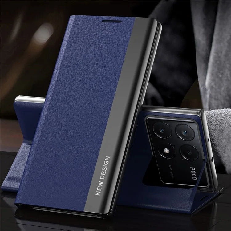 For Xiaomi Poco X6 Pro 5G / Redmi K70E 5G Case Electroplating Foldable Stand Phone Cover