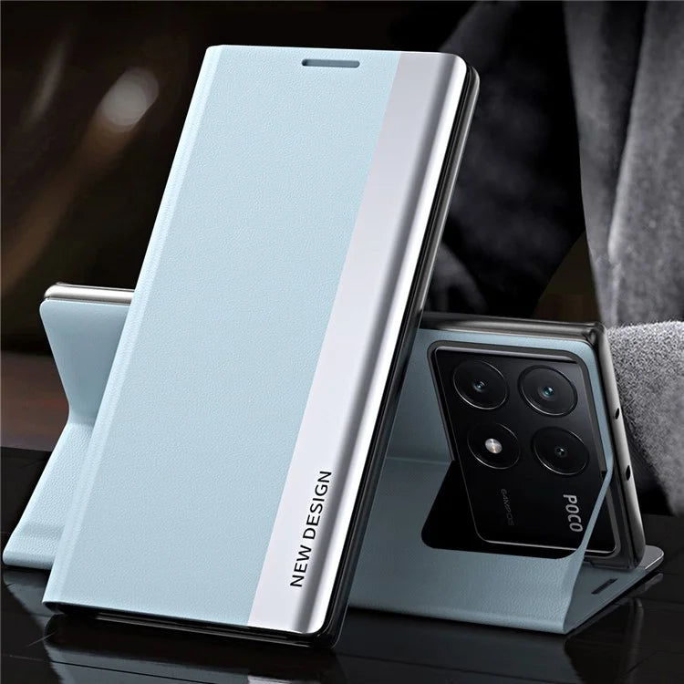 For Xiaomi Poco X6 Pro 5G / Redmi K70E 5G Case Electroplating Foldable Stand Phone Cover