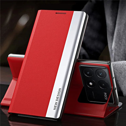 For Xiaomi Poco X6 Pro 5G / Redmi K70E 5G Case Electroplating Foldable Stand Phone Cover