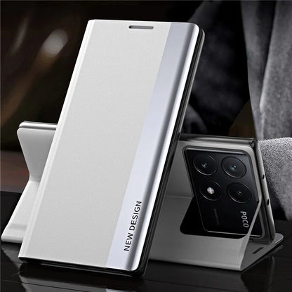 For Xiaomi Poco X6 Pro 5G / Redmi K70E 5G Case Electroplating Foldable Stand Phone Cover