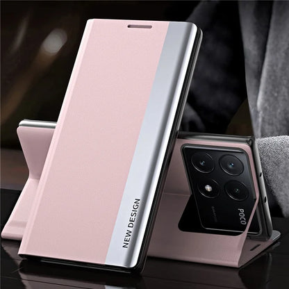 For Xiaomi Poco X6 Pro 5G / Redmi K70E 5G Case Electroplating Foldable Stand Phone Cover