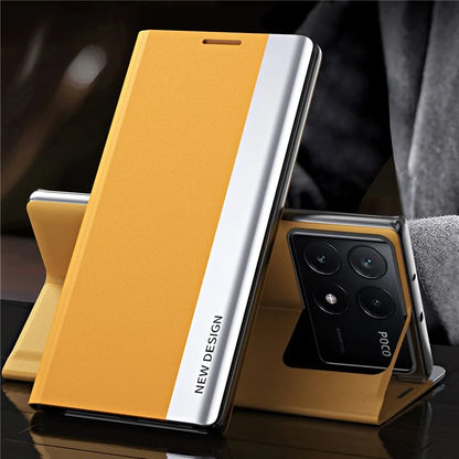 For Xiaomi Poco X6 Pro 5G / Redmi K70E 5G Case Electroplating Foldable Stand Phone Cover