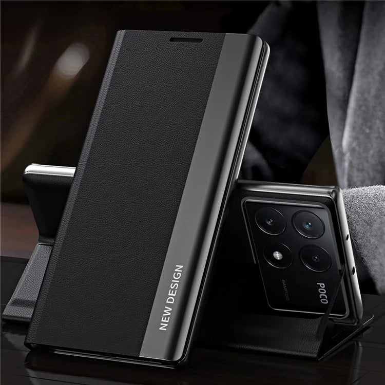 For Xiaomi Poco X6 Pro 5G / Redmi K70E 5G Case Electroplating Foldable Stand Phone Cover