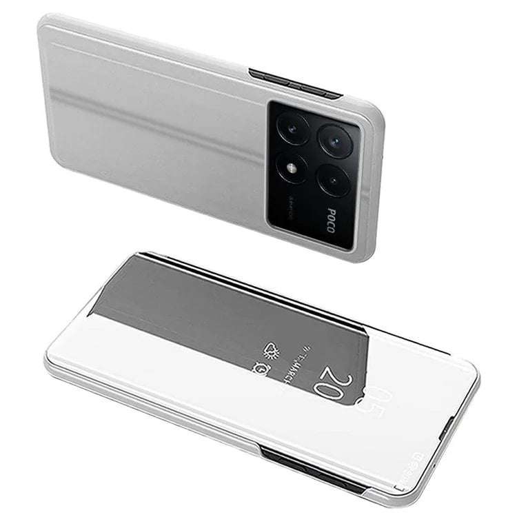For Xiaomi Poco X6 Pro 5G / Redmi K70E 5G Case View Window Phone Cover with Stand Design