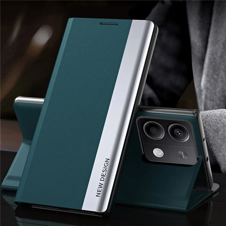 For Xiaomi Redmi Note 13 5G Phone Cover PC Shell+Leather Scratch-proof Case