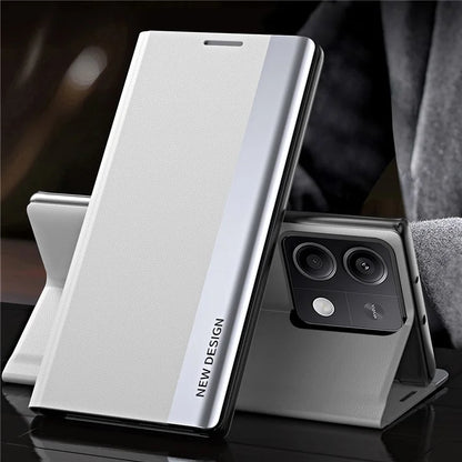 For Xiaomi Redmi Note 13 5G Phone Cover PC Shell+Leather Scratch-proof Case