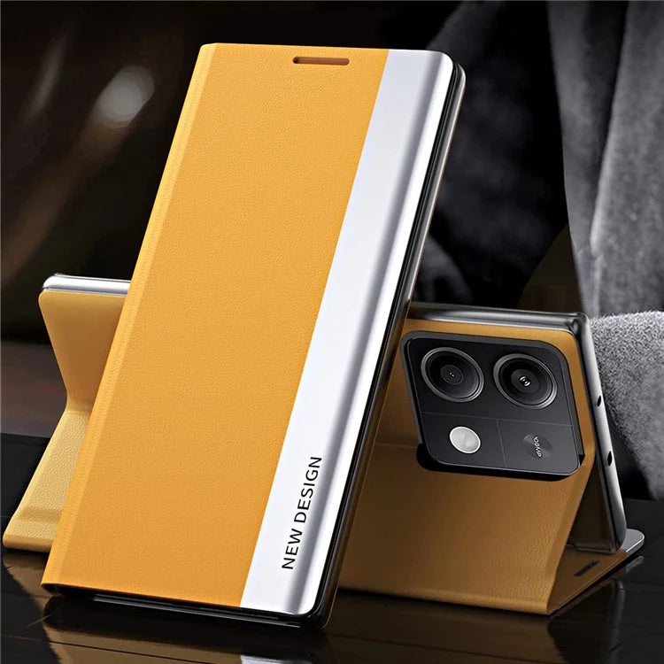For Xiaomi Redmi Note 13 5G Phone Cover PC Shell+Leather Scratch-proof Case