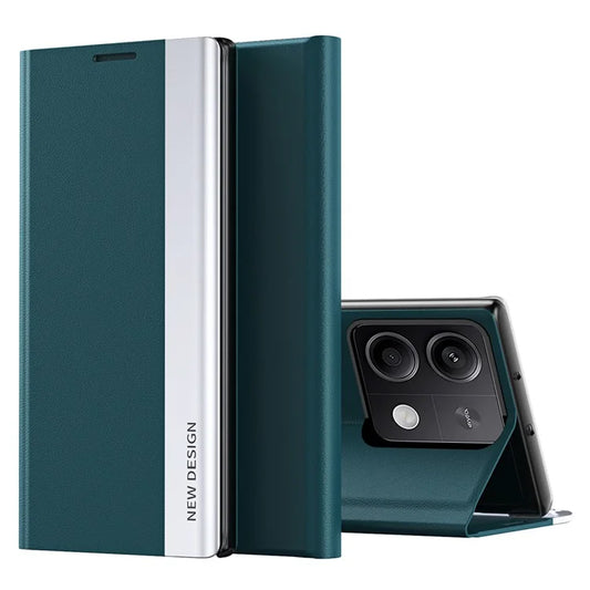 For Xiaomi Redmi Note 13 Pro 5G / Poco X6 5G Stand Case Drop-proof PC+Leather Phone Guard Cover