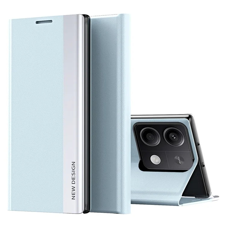 For Xiaomi Redmi Note 13 Pro 5G / Poco X6 5G Stand Case Drop-proof PC+Leather Phone Guard Cover