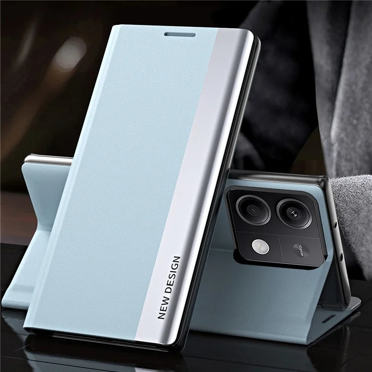 For Xiaomi Redmi Note 13 Pro 5G / Poco X6 5G Stand Case Drop-proof PC+Leather Phone Guard Cover