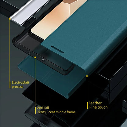 For Xiaomi Redmi Note 13 Pro 5G / Poco X6 5G Stand Case Drop-proof PC+Leather Phone Guard Cover