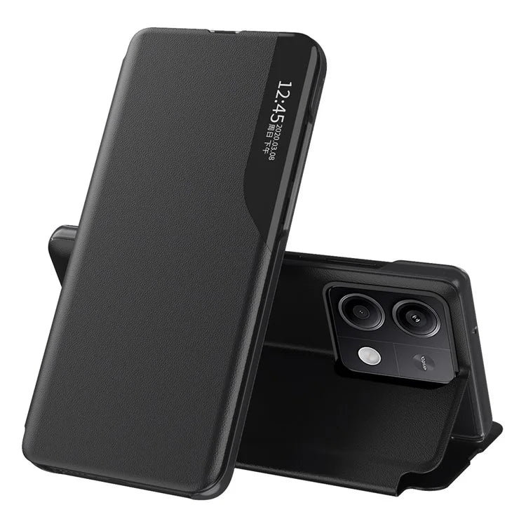 Phone Cover for Xiaomi Redmi Note 13 5G Shell Anti-fall View Window Stand Case