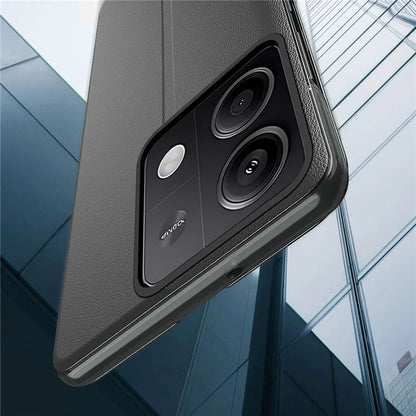 Phone Cover for Xiaomi Redmi Note 13 5G Shell Anti-fall View Window Stand Case