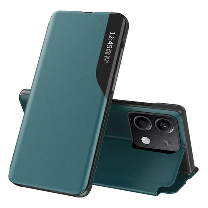 For Xiaomi Redmi Note 13 Pro 5G / Poco X6 5G Cover View Window Scratch-proof Phone Stand Case