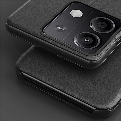 For Xiaomi Redmi Note 13 Pro 5G / Poco X6 5G Cover View Window Scratch-proof Phone Stand Case