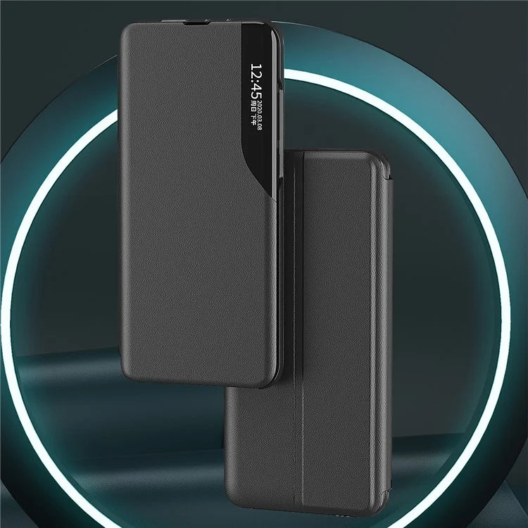 For Xiaomi Redmi Note 13 Pro 5G / Poco X6 5G Cover View Window Scratch-proof Phone Stand Case