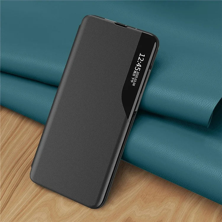 For Xiaomi Redmi Note 13 Pro 5G / Poco X6 5G Cover View Window Scratch-proof Phone Stand Case