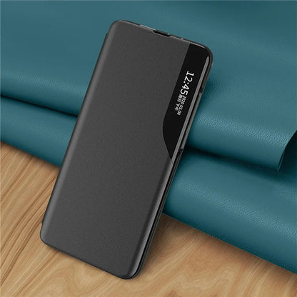 For Xiaomi Redmi Note 13 Pro 5G / Poco X6 5G Cover View Window Scratch-proof Phone Stand Case