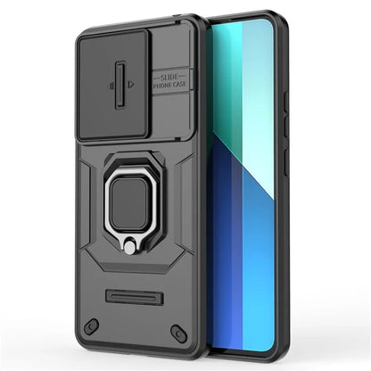 For Xiaomi Redmi Note 13 4G Case PC+TPU Slide Lens Lid Phone Cover