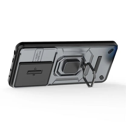 For Xiaomi Redmi Note 13 4G Case PC+TPU Slide Lens Lid Phone Cover