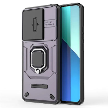 For Xiaomi Redmi Note 13 4G Case PC+TPU Slide Lens Lid Phone Cover