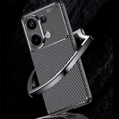 For Xiaomi Redmi Note 13 4G Case Carbon Fiber Texture Soft TPU Cover