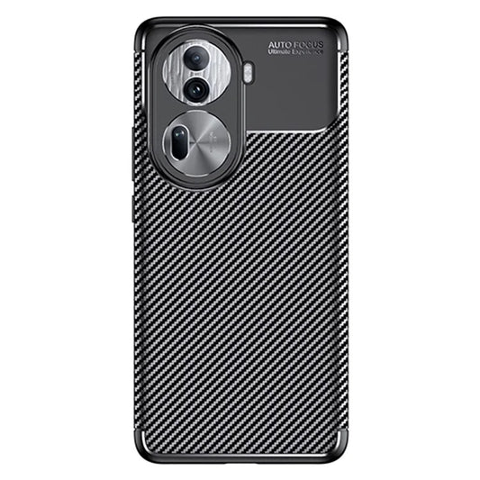 For Oppo Reno11 Pro 5G Case Carbon Fiber Texture Slim TPU Phone Cover