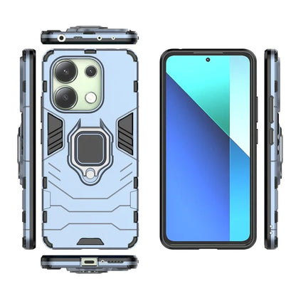 For Xiaomi Redmi Note 13 4G Case PC+TPU Anti-drop Phone Cover with Ring Holder Kickstand