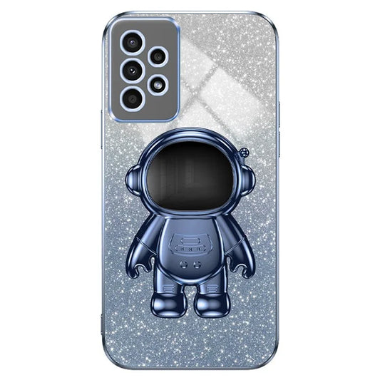 For Samsung Galaxy A13 4G PC+TPU Case Astronaut Kickstand Anti-shock Phone Back Cover