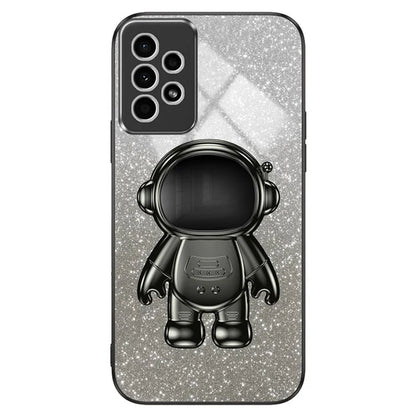 For Samsung Galaxy A13 4G PC+TPU Case Astronaut Kickstand Anti-shock Phone Back Cover