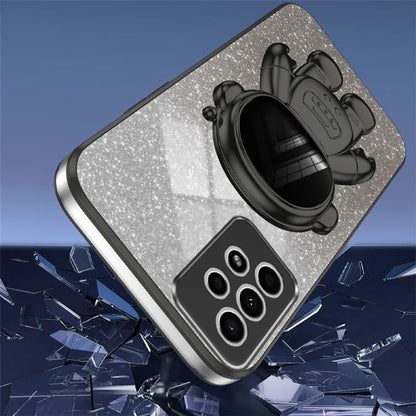 For Samsung Galaxy A13 4G PC+TPU Case Astronaut Kickstand Anti-shock Phone Back Cover