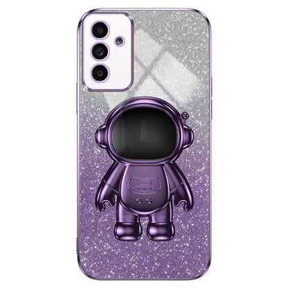 For Samsung Galaxy A14 5G / 4G Cell Phone Case Astronaut Kickstand Glitter PC+TPU Cover